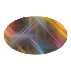 Fractals Stripes                                        Magnet (oval) by LalyLauraFLM