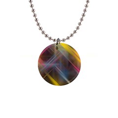 Fractals Stripes                                        1  Button Necklace by LalyLauraFLM