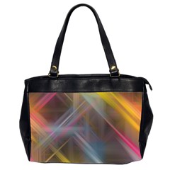 Fractals Stripes                                        Oversize Office Handbag (2 Sides) by LalyLauraFLM