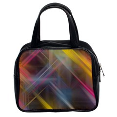 Fractals Stripes                                        Classic Handbag (two Sides) by LalyLauraFLM