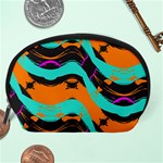 Blue orange black waves                                         Accessory Pouch Back