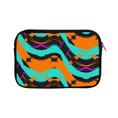 Blue Orange Black Waves                                   Apple Ipad Mini Protective Soft Case by LalyLauraFLM