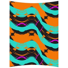 Blue Orange Black Waves                                       Back Support Cushion