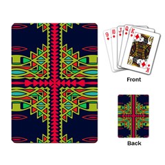 Distorted shapes on a blue background                                       Playing Cards Single Design