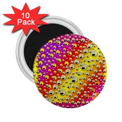 Festive Music Tribute In Rainbows 2 25  Magnets (10 Pack)  by pepitasart