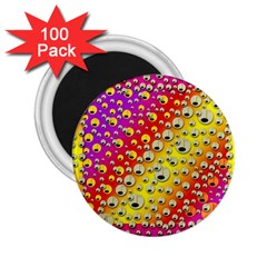 Festive Music Tribute In Rainbows 2 25  Magnets (100 Pack)  by pepitasart