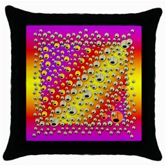 Festive Music Tribute In Rainbows Throw Pillow Case (black) by pepitasart