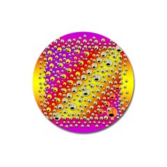 Festive Music Tribute In Rainbows Magnet 3  (round) by pepitasart