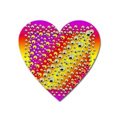 Festive Music Tribute In Rainbows Heart Magnet by pepitasart