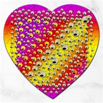 Festive Music Tribute In Rainbows Jigsaw Puzzle (Heart) Front