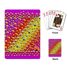 Festive Music Tribute In Rainbows Playing Card by pepitasart