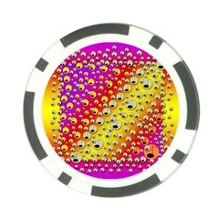 Festive Music Tribute In Rainbows Poker Chip Card Guard by pepitasart