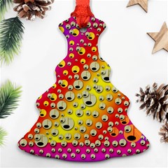 Festive Music Tribute In Rainbows Christmas Tree Ornament (two Sides) by pepitasart