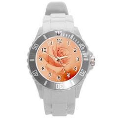 Wonderful Rose In Soft Colors Round Plastic Sport Watch (l) by FantasyWorld7