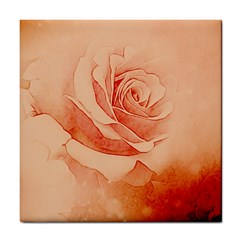 Wonderful Rose In Soft Colors Tile Coasters by FantasyWorld7