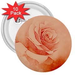 Wonderful Rose In Soft Colors 3  Buttons (10 Pack)  by FantasyWorld7