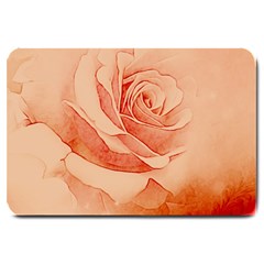 Wonderful Rose In Soft Colors Large Doormat  by FantasyWorld7