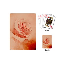 Wonderful Rose In Soft Colors Playing Cards (mini)  by FantasyWorld7