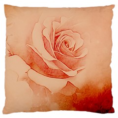 Wonderful Rose In Soft Colors Large Cushion Case (one Side) by FantasyWorld7