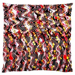 Pink And Gold Black And White Waves Created In Many Layers By Flipstylez Designs Large Cushion Case (two Sides) by flipstylezfashionsLLC