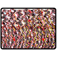 Pink And Gold Black And White Waves Created In Many Layers By Flipstylez Designs Double Sided Fleece Blanket (large)  by flipstylezfashionsLLC