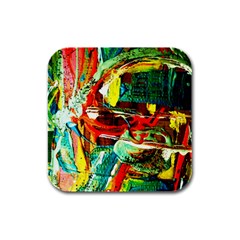 Red Aeroplane 5 Rubber Square Coaster (4 Pack)  by bestdesignintheworld