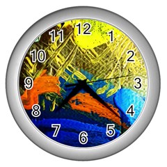 I Wonder 3 Wall Clock (Silver)