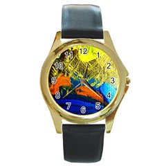 I Wonder 3 Round Gold Metal Watch