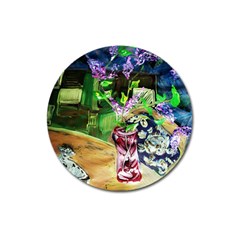 Lilac On A Countertop 2 Magnet 3  (round) by bestdesignintheworld