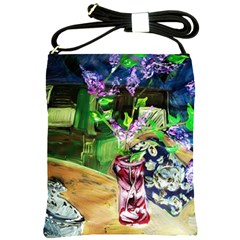 Lilac On A Countertop 2 Shoulder Sling Bags by bestdesignintheworld