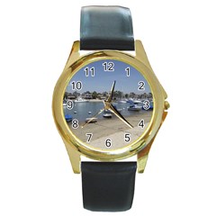 Balboa 3 Round Gold Metal Watch by bestdesignintheworld