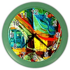 Red Aeroplane 6 Color Wall Clock by bestdesignintheworld