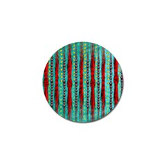 Bluegreen Background Red And Orange Seamless Design Created By Flipstylez Designs Golf Ball Marker by flipstylezfashionsLLC