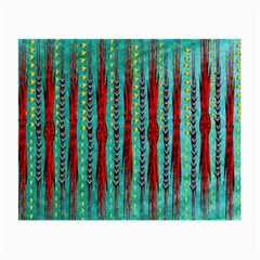 Bluegreen Background Red And Orange Seamless Design Created By Flipstylez Designs Small Glasses Cloth by flipstylezfashionsLLC