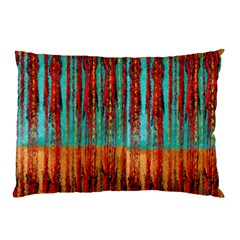 Stretched Exotic Blue Green Red And Orange Design Created By Flipstylez Designs Pillow Case (two Sides) by flipstylezfashionsLLC