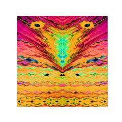 Pink Yellow And Tropical Pink Created By Flipstylez Designs Small Satin Scarf (square) by flipstylezfashionsLLC