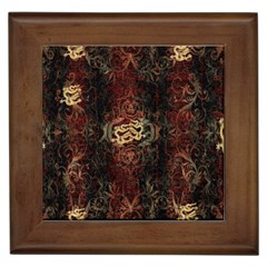 A Golden Dragon Burgundy Design Created By Flipstylez Designs Framed Tiles by flipstylezfashionsLLC