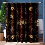 A golden dragon burgundy design created by FlipStylez Designs Shower Curtain 60  x 72  (Medium)  60 x72  Curtain