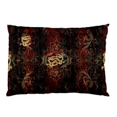 A Golden Dragon Burgundy Design Created By Flipstylez Designs Pillow Case (two Sides) by flipstylezfashionsLLC