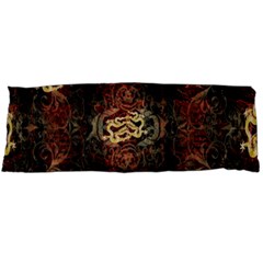 A Golden Dragon Burgundy Design Created By Flipstylez Designs Body Pillow Case (dakimakura) by flipstylezfashionsLLC