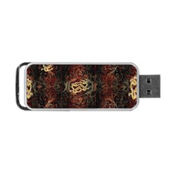 A Golden Dragon Burgundy Design Created By Flipstylez Designs Portable Usb Flash (one Side) by flipstylezfashionsLLC