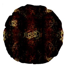 A Golden Dragon Burgundy Design Created By Flipstylez Designs Large 18  Premium Round Cushions by flipstylezfashionsLLC