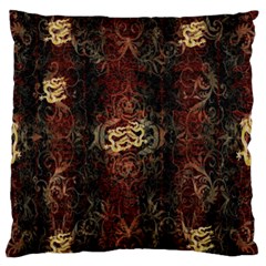 A Golden Dragon Burgundy Design Created By Flipstylez Designs Large Flano Cushion Case (two Sides) by flipstylezfashionsLLC