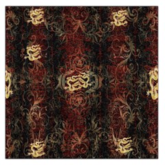 A Golden Dragon Burgundy Design Created By Flipstylez Designs Large Satin Scarf (square) by flipstylezfashionsLLC