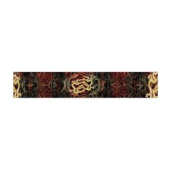 A Golden Dragon Burgundy Design Created By Flipstylez Designs Flano Scarf (mini) by flipstylezfashionsLLC