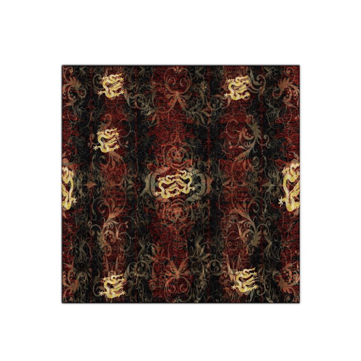 A golden dragon burgundy design created by FlipStylez Designs Satin Bandana Scarf