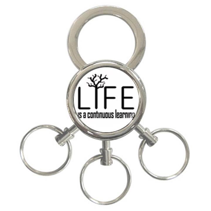 Life And Learn Concept Design 3-Ring Key Chains