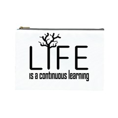 Life And Learn Concept Design Cosmetic Bag (large) by dflcprints