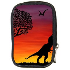 Sunset Dinosaur Scene Compact Camera Cases