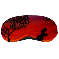 Sunset Dinosaur Scene Sleeping Masks